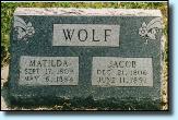 Graves of Jacob & Matilda (Kinert) Wolf